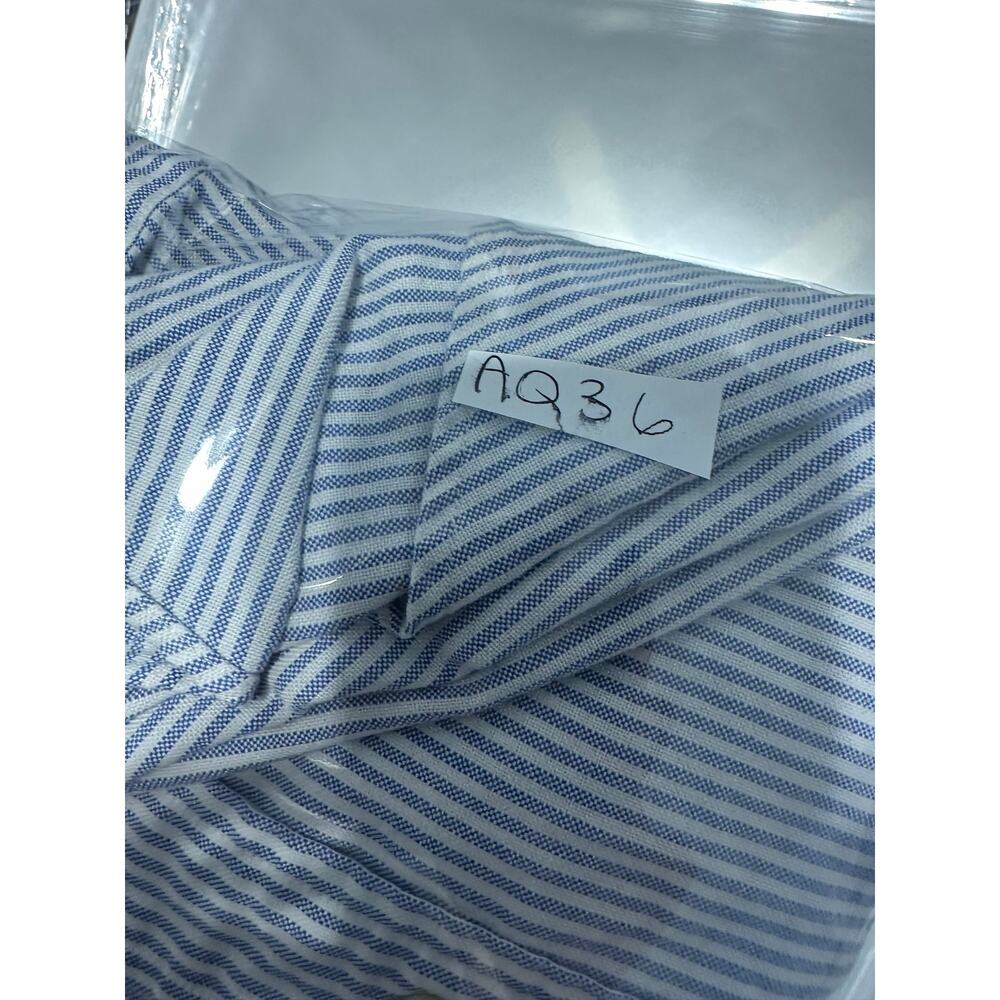 Polo Ralph Lauren Polo Bear Button Up Shirt Y2K Wmn Sz 10 Blue White Stripe - Picture 7 of 7